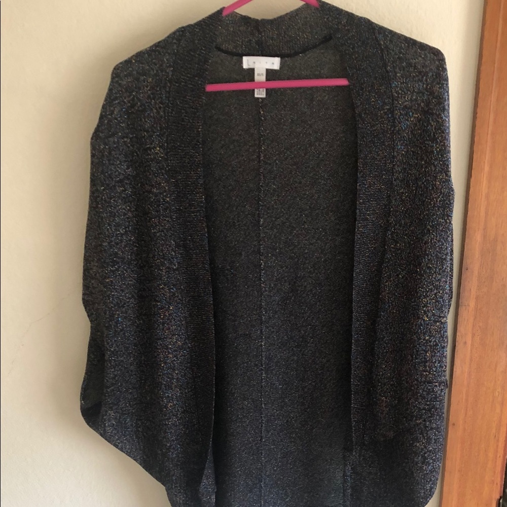 Navy Multi Sparkle Batwing Sweater
